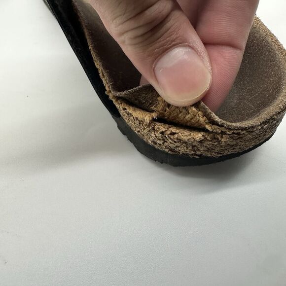 Womens Size 39 US 8.5 Birkenstock Arizona Black Birko-Flor Sandals Slip On - Picture 11 of 11